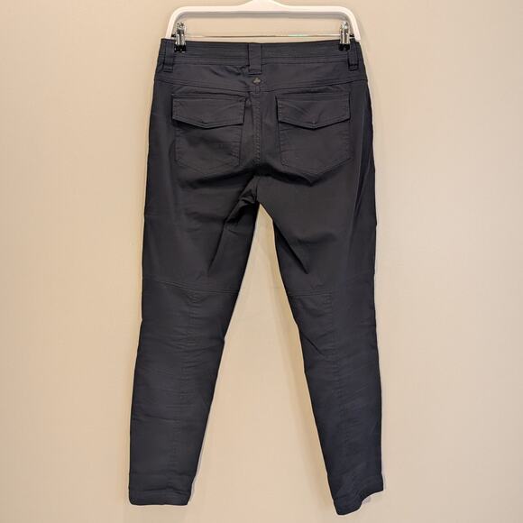PrAna Pants Grey Skinny Pockets Hiking Camping Travel Lightweight Layer - Size 6 - Picture 2 of 7